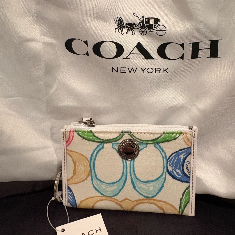 Coach Colorful Circle Pattern Wristlet